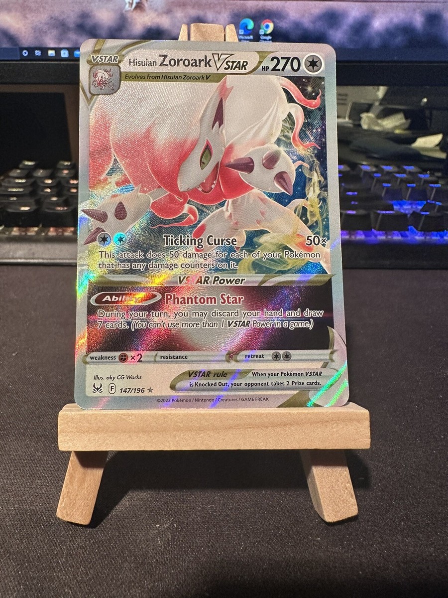 Pokmon TCG Hisuian Zoroark VSTAR Sword & Shield - Lost Origin 147/196 Holo... Pokmon TCG Hisuian Zoroark VSTAR Sword & Shield - Lost Origin 147/196 Holo...