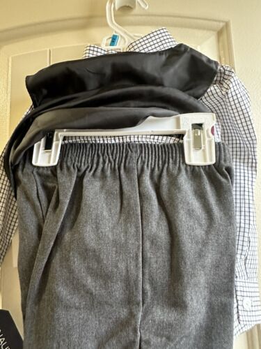 Neu Nautica Größe 24M dunkelgrau burgunderrot 4-teiliges Outfit-Set zum Binden - Bild 4 von 4