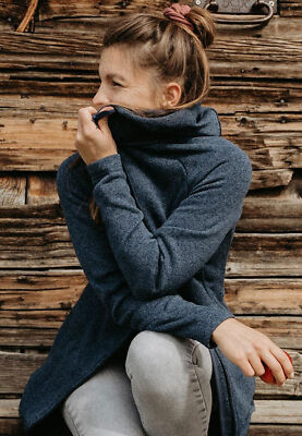 Elkline Damen Fleecemantel Durchwärmer Fleecejacke Übergangsjacke Parka  Kapuze