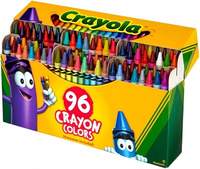 Crayola Classic Color pack crayons, wax, 96 colors per Box (52-0096) (071662000967)