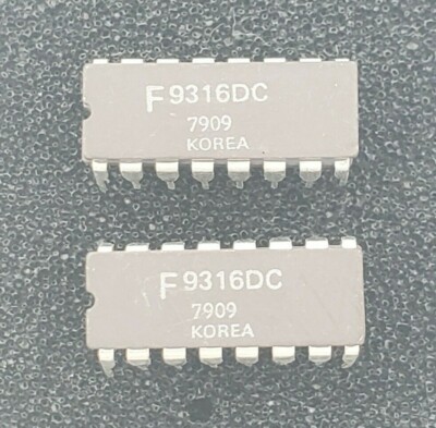 (2 PCS) 9316DC Binary Counter Synchronous Positive Edge Triggered 4-Bit TTL NEW