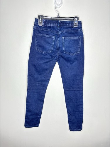 Crewcuts Skinny Jeans Girls Size 10 Elastic Waist Stretch Denim Dark Wash - Picture 3 of 4