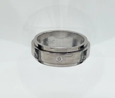 Piaget Possession Ring – 18K White Gold, Diamond Spinning Band, Size 7.25 / EU