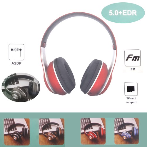 CUFFIA CUFFIE WIRELESS SENZA FILI BLUETOOTH 5.0 EDR STEREO RADIO FM SD  AL-018 | eBay