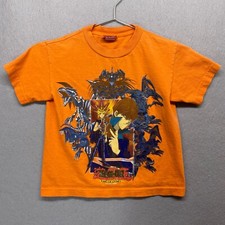 Vintage Yu Gi Oh Shirt Little Kids Medium Orange 1996