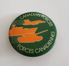 Canadian Forces Battle Ship Forces Canadiennes Pinback Button B