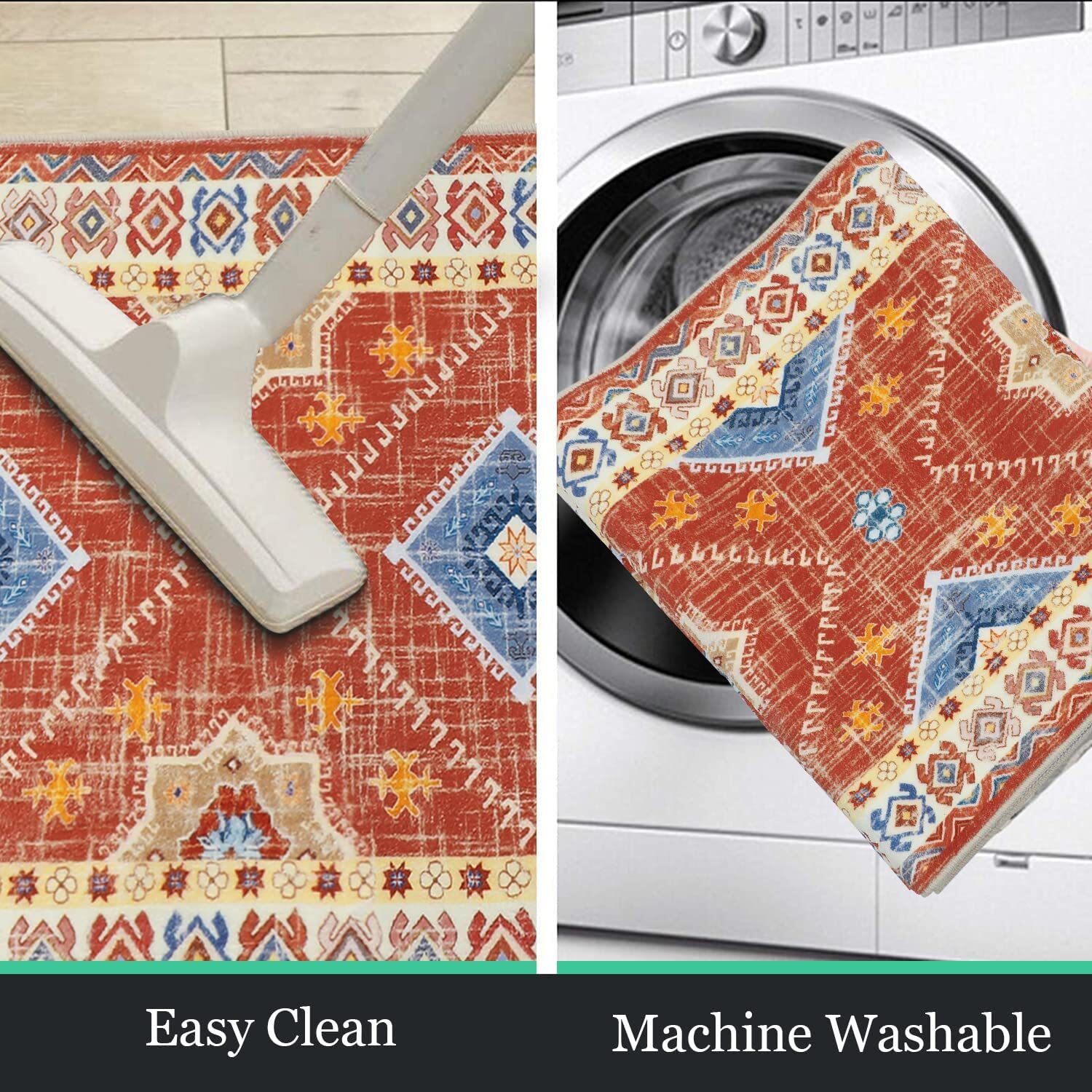 Lokhom 2'x10' Boho Kitchen Runner Rug Non Slip Long Rug Entryway