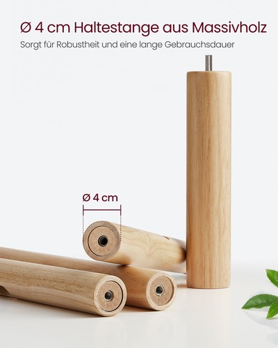 VASAGLE Garderobenständer Kleiderständer Massivholz Jackenständer Baumform - Bild 18 von 30