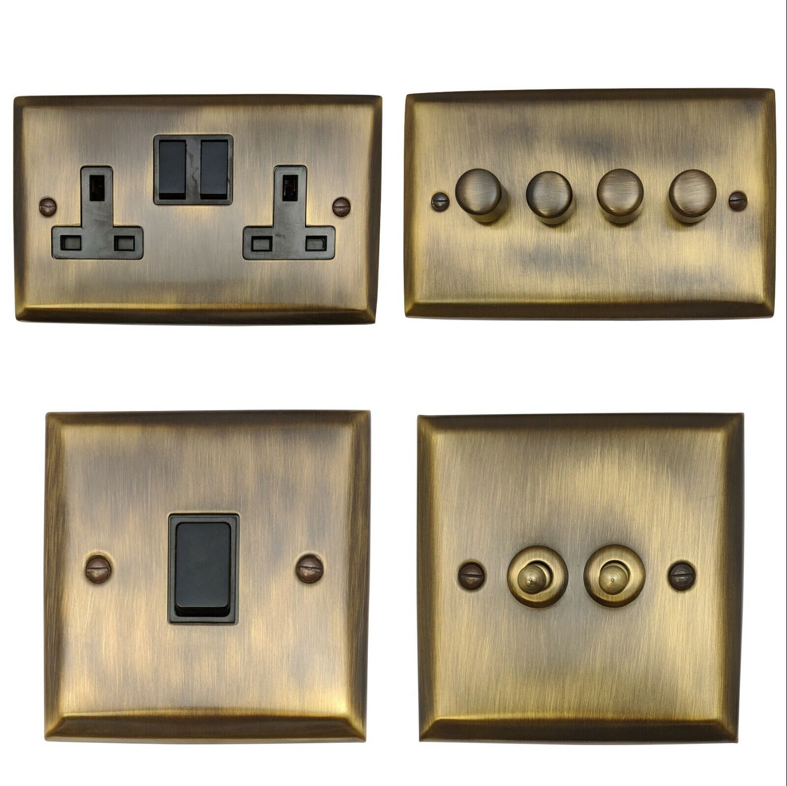 Spectrum Antique Bronze SABB Light Switches, Plug Sockets, Dimmers, Cooker, Fuse Świetna jakość, wysoka jakość