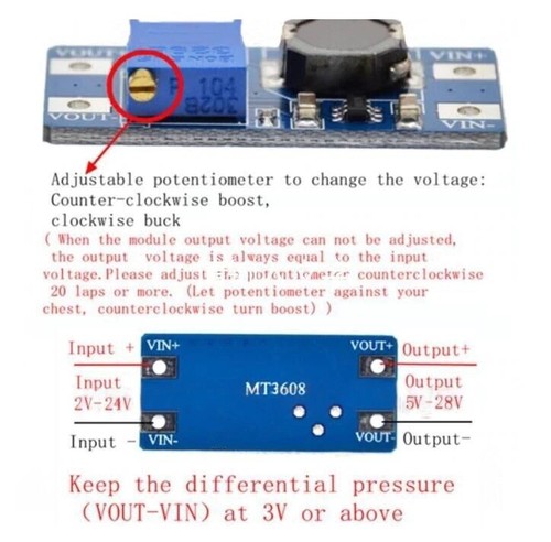 2pcs MT3608 DC-DC Step Up Power Module 2A Max Booster Power Module for Arduino - Imagen 9 de 9