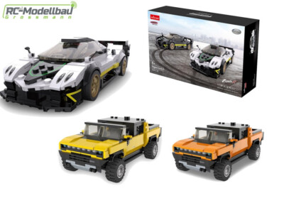 Jamara Pagani Zonda R 1:28 oder Hummer EV Klemmbausteine Bricks