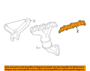 2007-2012 COLORADO CANYON 2.9 EXHAUST MANIFOLD GASKET NEW GM # 12579774 2007-2012 COLORADO CANYON 2.9 EXHAUST MANIFOLD GASKET NEW GM # 12579774