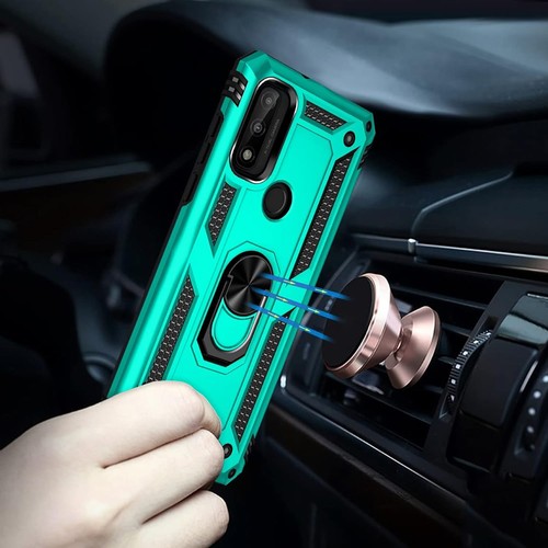 For Motorola Moto G Play 2023 Ring Case Magnetic Metal Kickstand +Tempered Glass - 第 41/45 張圖片