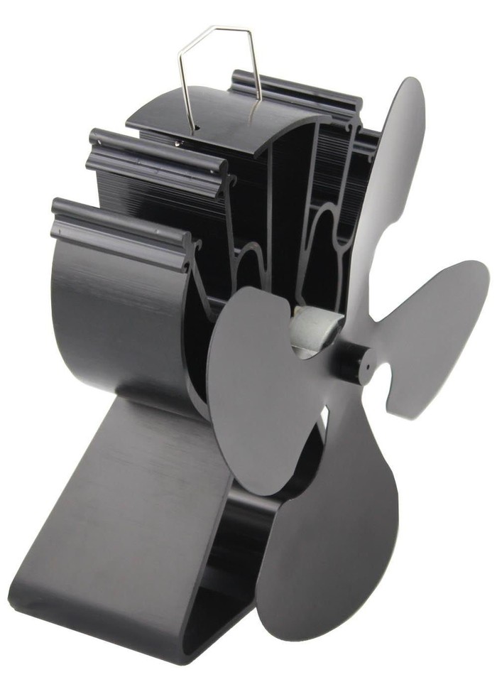 VODA 4Blade Heat Powered Stove Fan for Wood/Log Burner/Fireplace