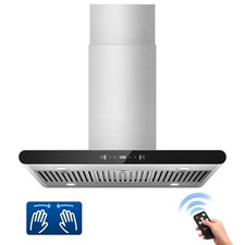 Tiesay 30/36 Inch Island Range Hood ,700 CFM Touch/Gesture/Remote Control LED