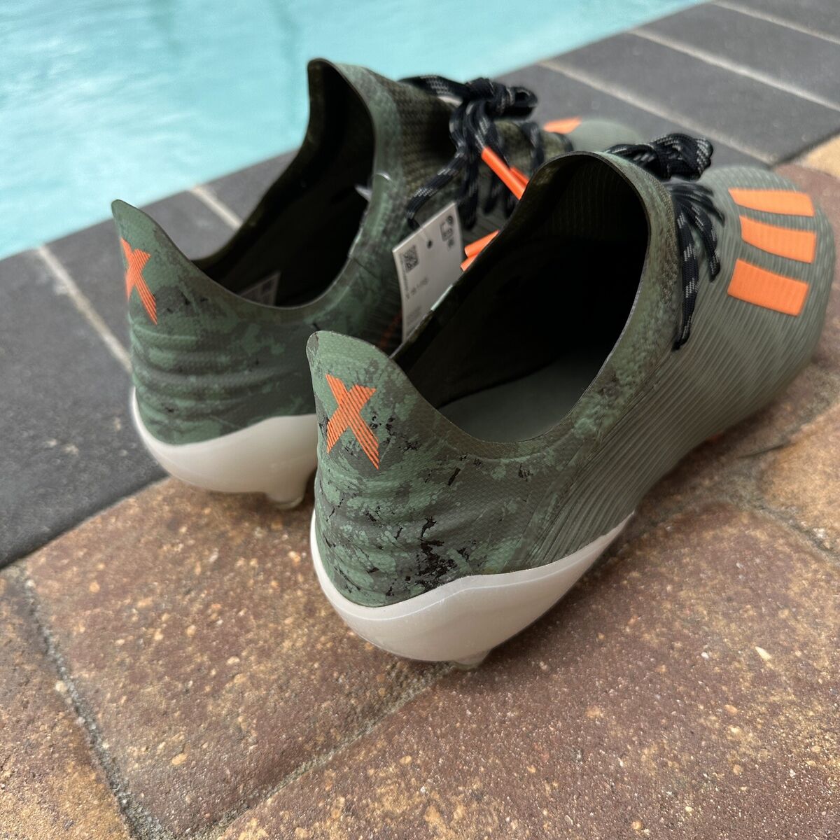 Adidas X 19.1 FG Legacy Green Orange Men's Soccer Cleats Adidas X 19.1 FG Legacy Green Orange Men's Soccer Cleats