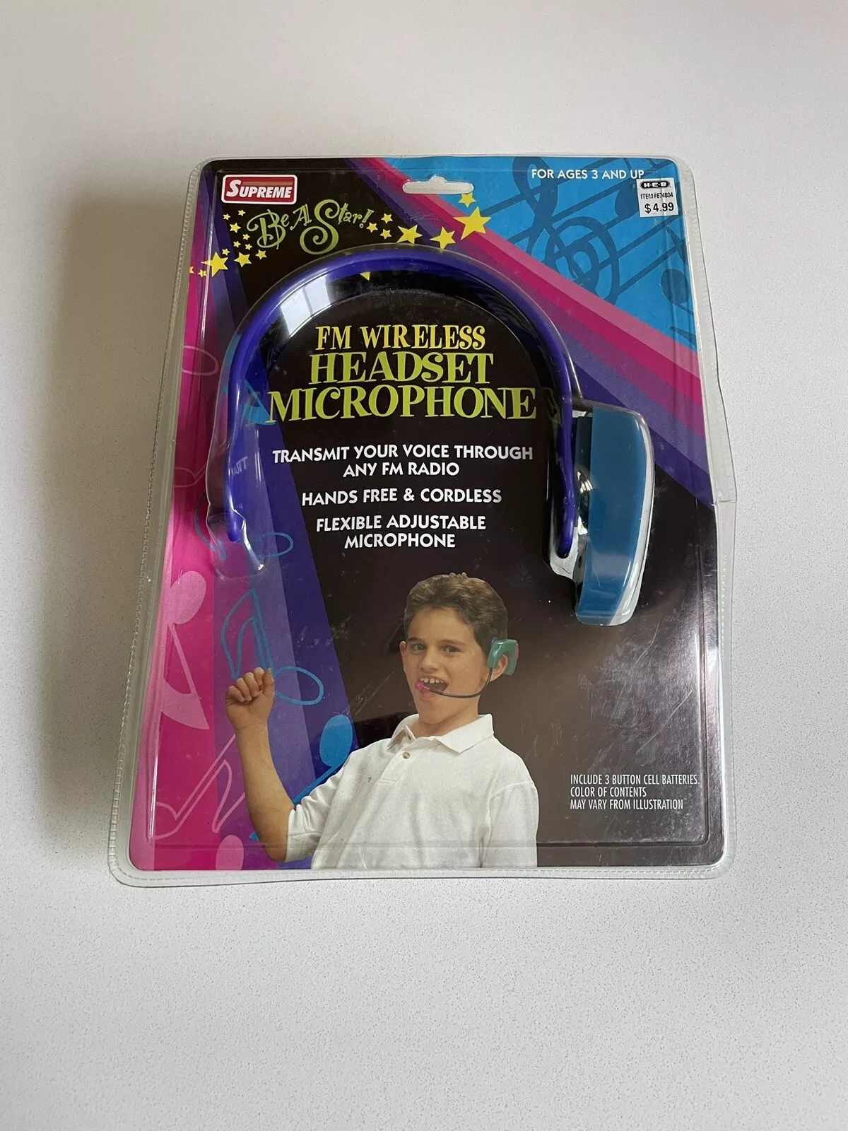 Microphone casque sans fil Supreme FM vintage transmission à la radio FM neuf