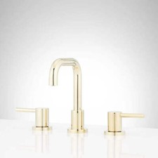Signature Hardware Lexia Polished Brass 1.2 Gpm Widespread Bathroom Faucet Shwsc Signature Hardware Lexia Polished Brass 1.2 Gpm Widespread Bathroom Faucet Shwsc