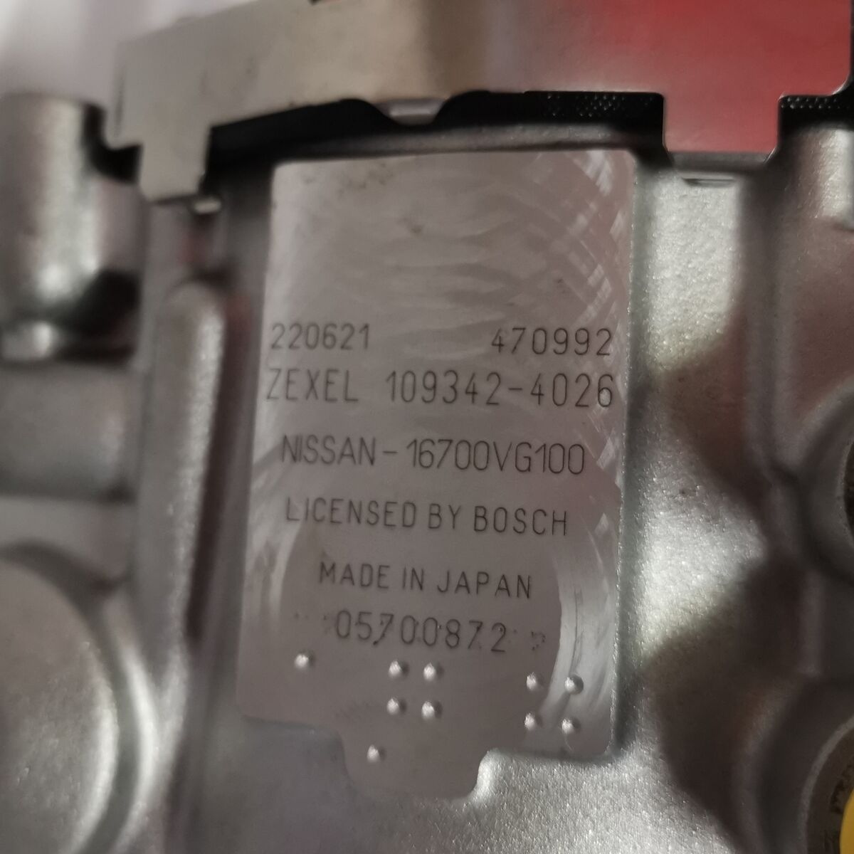 Original Zexel Injector Pump 109342-4026 Nissan Patrol 3.0 D Original Zexel Injector Pump 109342-4026 Nissan Patrol 3.0 D
