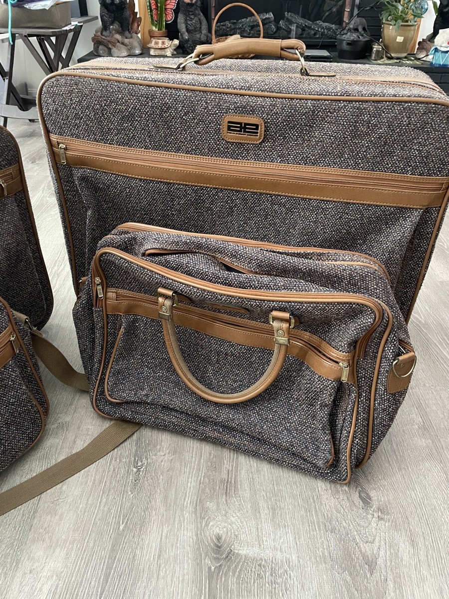 Rare Vtg Amelia Earhart British Tweed Luxury Series Luggage Set Of 4!!  Excellent