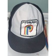 Vintage Pittsburgh Paints Patch Logo Black Snapback Trucker Hat