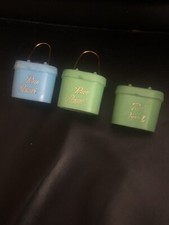 Vintage Rain Bonnet in Miniature Case Retro Hong Kong lot of three