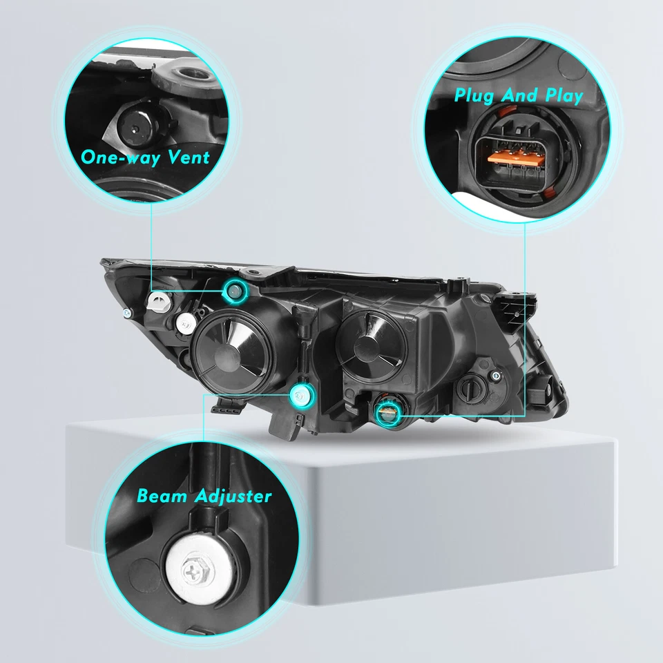 Faro halógeno negro del lado izquierdo del conductor para Kia Optima 2011 2012 2013 Foto 3 de 4