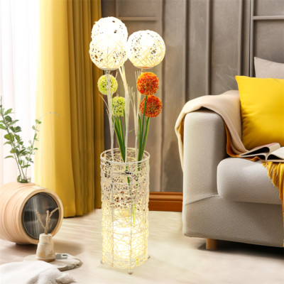 Natur LED Stehlampe Landhaus Wohnzimmer Standleuchte Stehleuchte Deko Modern DHL