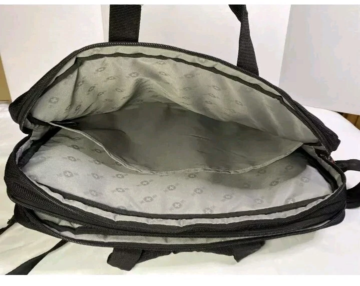 Bolsa carteiro Swiss Gear SA8733 preta/vermelha RSA amigável ScanSmart laptop - Imagem 4 de 4