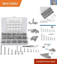 Versatile 595-Pc Self-Drilling Screw Set with Compact Storage Box for Easy Use