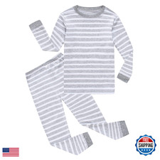 Family Feeling Striped Big Boys Long Sleeve Pajamas Sets 100 Cotton Pyjamas