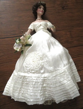 The Jacqueline Kennedy Porcelain Heirloom Bride Doll by Franklin Mint