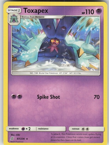Toxapex 97/236 SM - Unified Minds Pokemon Lightly Played LP