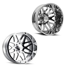 22x12 Cali 9115d Invader 19-up Dodge Dually Super Single Wheels 8 Lug Set Of 6