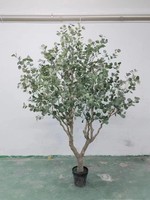 Artplants Deko Eukalyptusbaum Keylam, Kunststamm, Dekotopf, GrüN-Grau, 250Cm