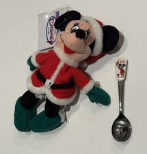 Vtg 1998 Walt Disney Store Exclusive Santa Minnie Mouse Beanbag Plush TAG NEW