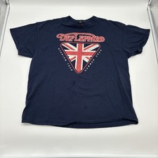 Def Leppard Stadium Tour Summer 2024 T Shirt Navy Blue Mens Size 2XL