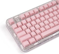 162 Keys Pink Translucent Keycaps Set PBT Double Shot Cherry