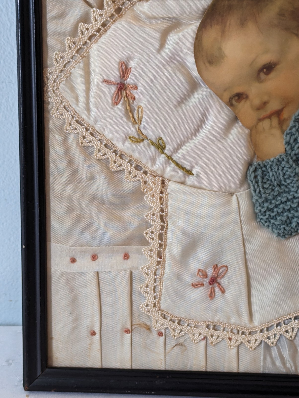 Nursery 3D Victorian Framed and Handmade Baby Picture-Beautiful Details See Desc