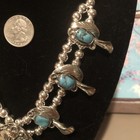 RARE Native Jeweler Genuine CARICO LAKE Turquoise Squash Blossom Necklace — photo 3