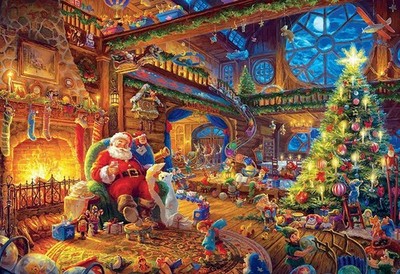 500 Piece Puzzles for Adults Santa Claus Merry Christmas 20.5 x 15 Inch 500 P...
