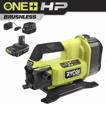 #ad #ad Ryobi ONE HP 18V Transfer Pump W 2 Ah Battery and Charger Cordless RY20WP182K $149.99