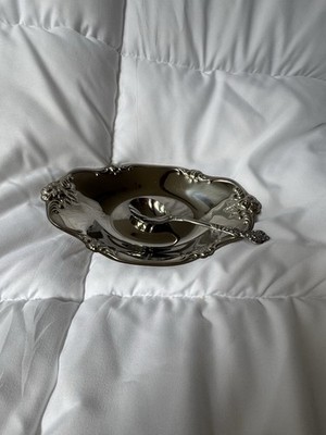 Vintage MSJ Japan Stainless Candy Tray & Versailles Spoon decoration
