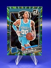 NICK SMITH JR 2023-24 Panini Donruss Rated Rookie #248 Holo Green Laser Hornets