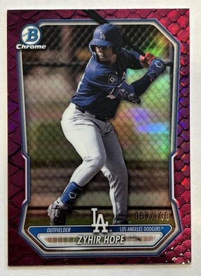 2026 Bowman #BCP-86 Zyhir Hope Chrome Reptilian Fuchsia Refractor #/199