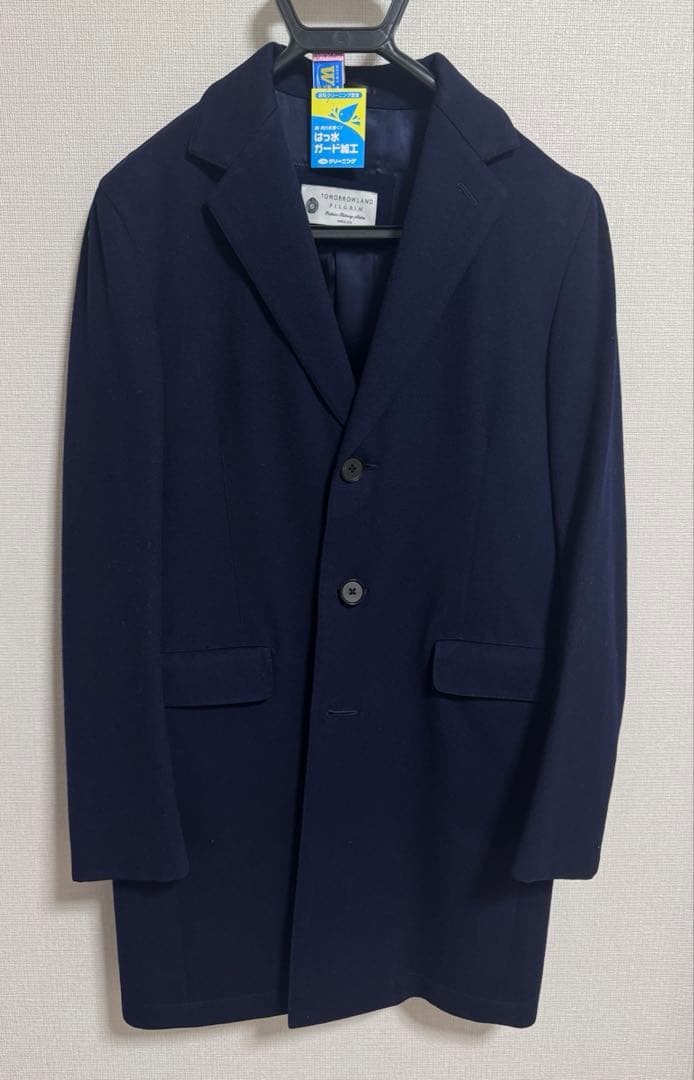TOMORROWLAND Loro Piana Chesterfield Coat 44 Navy Blue image 2