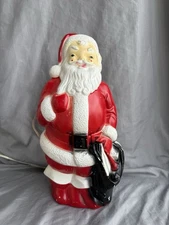 Vintage 1968 Empire SANTA CLAUS Blow Mold 13" Tabletop Christmas Decoration
