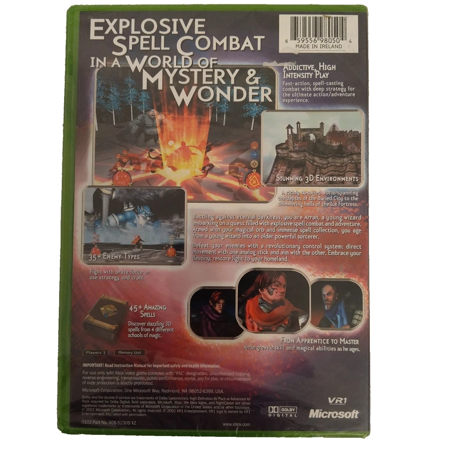 Night Caster XBOX Retro Video Game Original New Sealed In Box - Image 2 of 2