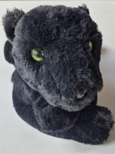 Peluche Pantera Negra Grande De Colección Peluche Suave Gato Salvaje Animal 20" Ojos Verdes