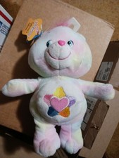 Care Bears True Heart Bear 10" Plush Tie Dye Stuffed Toy Vintage TCFC with TAGS